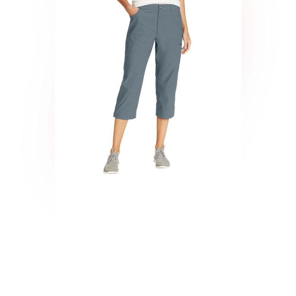 NWT eddie bauer tech capri pants gray size 18